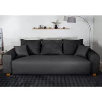 COLLECTION AB Schlafsofa Yves, B: 243 cm, Liegefl. 142x194 cm, Schlaffunktion, Bettkasten & 2 Zierkissen, Federkern