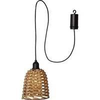 STAR TRADING Dekolicht Außendekoration Twine, Timerfunktion, LED fest integriert, Warmweiß, Rattan-Optik in PE-Material, warmweißes Filament-Licht, 6/18-h-Timer