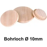 Prima-Online Abdeckkappe Holzabdeckkappen Holz Abdeckkappen Buche [10 - 35 mm] Bohrloch