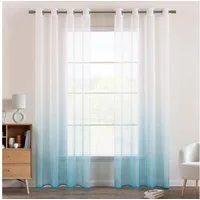 Agger Gardine Transparent Vorhänge Voile Sheer Vorhang mit Ösen Farbverlauf (2 St)