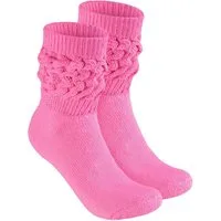 BRUBAKER Schoppersocken Slouch Socken - Damen Fitnesssocken (80s Style, 1-Paar, Baumwolle) Knit Sportsocken für Fitness, Yoga, Workout, Gymnastik und Wellness