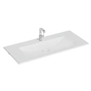 VitrA New Metropole Möbelwaschtisch wandgebunden rechteckig 120 x 53 cm mit Hahnloch,7540B401-7210 7540B401-7210