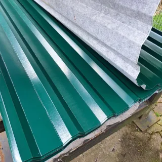Trapezblech 20/138 | Dach | Anti-Tropf 1000 g/m² | 2,50 m Länge | Moosgrün ( RAL 6005 )