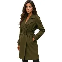 Worldclassca Lederimitatmantel Worldclassca Wildlederoptik Mantel Trenchcoat mit Gürtel Fashion Neue Kollektion - Stilvolle und gemütliche Mode für Damen