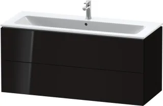 Duravit L-Cube Waschtischunterbau wandhängend Schwarz Hochglanz 1220x481x550 mm - LC624304040 LC624304040
