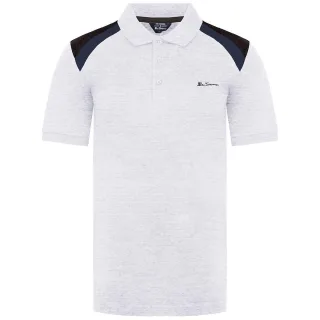 Ben Sherman bestickte Herren hellgraues Poloshirt