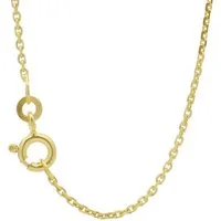 HOPLO Goldkette Ankerkette diamantiert Länge 36cm - Breite 1,3mm - 333-8 Karat Gold, Made in Germany
