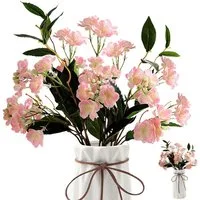 Kunstblumenstrauß Künstliche Blumen Afrikanische Jasminzweige 5 Blumen Kunstblumen, MOPUEA, Vielseitige Einsatzmöglichkeiten in jedem Raum