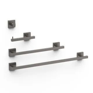 Tres Set bestehend aus 2 Handtuchhaltern + 1 Papierhalter ohne Deckel + 1 Haken , 09598101GR 09598101GR