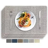 Vivi Idee Platzset Tischset Tischmatte Kunstleder, abwischbar wasserdicht Anti-Rutsch, Hitzebeständig beidseitig, 45 x 30 cm, 4er Set