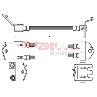 Metzger Bremsschlauch hinten Ford Transit 2,0 2,3 2,4