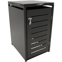 DEGAMO Mülltonnenbox KÖLN (1 St), Stahl grau, für 1 Tonnen 120 oder 240 Liter