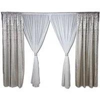 Gardinen by Justyna Vorhang Vorhang Schal Set Grau, Kräuselband, Lichtschutz, Verdunkelnd,Blickdicht,Moderne Styl,Store,Straßband