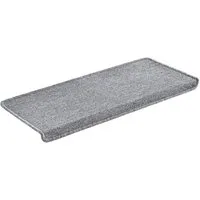 en.casa Stufenmatte, rechteckig, 15er Set Treppenmatten rechteckig 65x24cm selbstklebend Hellgrau