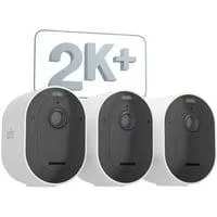 Pro 5 Spotlight, Überwachungskamera weiß/schwarz, 3er Pack, WLAN, Spotlight, 2K Auflösung