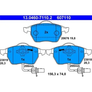 ATE Bremsbel?ge vorne Audi A4 A6 Seat Exeo Skoda Superb VW Passat