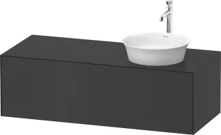 Duravit White Tulip Konsolenwaschtischunterbau wandhängend Graphit Seidenmatt 1300x550x408 mm - WT49 WT4977R58580010
