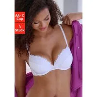 petite fleur by Lascana Push-up-BH (Packung, 3 Stück) mit Bügel & herausnehmbaren Kissen