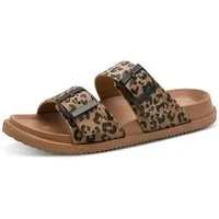 Tamaris Tamaris Damen Pantolette 1-27430-46-33Z COGNAC LEOPARD Pantolette