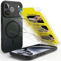 GreenHec Handyhülle Hülle + Panzerfolie iPhone 17 16 15 14 13 12 Pro Max MagSafe Magnet 9H 7 Zoll, Air Handy Displayschutzglas Sichtschutz Stoßfest Transparent Kratzfest