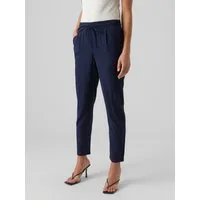 Vero Moda Schlupfhose VMJESMILO MW ANKLE PANTS WVN NOOS mit Leinen, elastisches Bündchen und Kordelzug