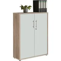 moebel-dich-auf Aktenschrank TABOR (Büroschrank Ordnerschrank Mehrzweckschrank, abschließbar, Metallgriffe, 3 Fächer) Made in Germany