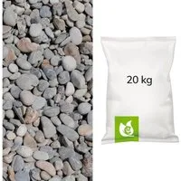 CM-Gartendesign Zierkies Drainagen Kies, (8/16mm, grau), 20kg