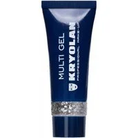 Kryolan GmbH Theaterschminke Kryolan Glittergel Silber grob, Effektvoll funkelndes Glitzergel für Körper und Haare