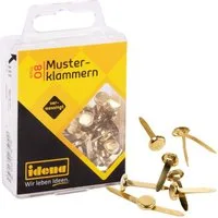 Idena Dekoklammer Idena 334031 - Musterklammern, 80 Stück, vermessingt