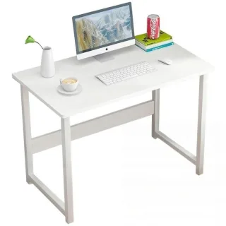 Schreibtisch,, Weiß, Holzwerkstoff, 80x73x37 cm, Arbeitszimmer, Schreibtische, Computertische