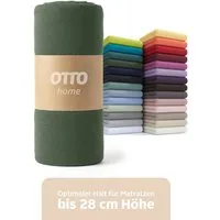OTTO home Spannbettlaken BLACKBERRY in BASIC und PREMIUM Qualität, 100% Baumwolle, Jersey (110 g/m), Gummizug: rundum, (1 Stück), für hohe Matratzen bis 28 cm, Bettlaken, Spannbetttuch, pflegeleicht