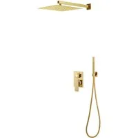vidaXL Duschsystem Duschsystem Edelstahl 201 Golden, Höhe 2.5 cm