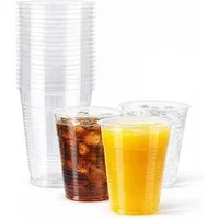 Lauroo Einwegbecher Trinkbecher transparent Plastikbechern Partybecher klar 200 ml, 200-tlg.