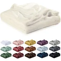 Wohndecke Kuscheldecke, Fleecedecke, Wolldecke flauschig und weich, Lavea, Sofadecke, Atmungsaktiv & Hautfreundlich, Decke