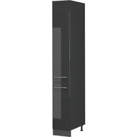 Vicco Hochschrank Fame-Line, Anthrazit Hochglanz/Anthrazit, 30 cm (1-St)