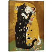 Posterlounge Wandbild Kitty Klimt Kiss, Dikhotomy, erhältlich als Poster, Leinwandbild, Wandsticker oder Acrylglasbild