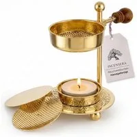 Incensera Räucherstövchen Räucherstövchen Weihrauchbrenner mit Sieb, Räuchergefäß Incense Burner, Sieb oder Schale, höhenverstellbare Modelle, Metall, standfest