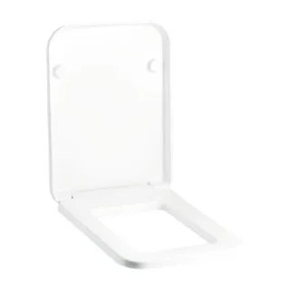 Geberit Era WC-Sitz 574510000 weiß, mit Deckel, Scharniere verchromt, mit Absenkautomatik, für WC 208800