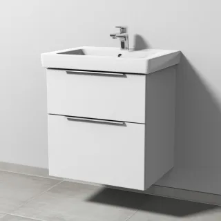 Sanipa 3way Waschtischunterbau zu Villeroy & Boch Subway 2.0 Waschtisch mit 2 Auszügen, Weiß-Soft UM61243