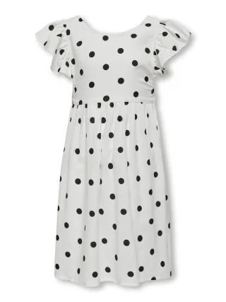 KIDS ONLY - KOGDOTTY S/L DETAIL DRESS WVN cloud dancer - Gr. - 164