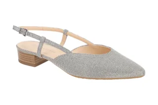 Peter Kaiser PK 24167/046 AINA-EX 26 Damen Sling Pumps grau silber Glitzer Ab...