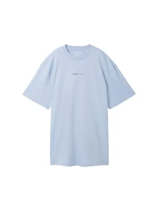 Denim Tom Tailor - T-Shirt mit Bio-Baumwolle brunnera blue - Gr. - L