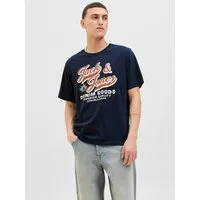 Jack & Jones Rundhalsshirt JJELOGO TEE SS O-NECK 2 COL AW25 SN