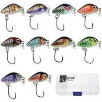 Zite Kunstköder Mini-Wobbler-Set 1,8 g 2,3 cm Ultra-Light-Angeln Forelle 10 Stück