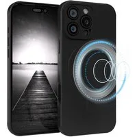 EAZY CASE Handyhülle für Apple iPhone 16 Pro Max Hülle Silikon 6,9 Zoll, Schutzhülle mit MagSafe kratzfest Back Cover Kameraschutz Schwarz