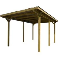 weka Einzelcarport 606 Gr.1, BxT: 300x500 cm, 225 cm Einfahrtshöhe