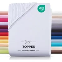Carpe Sonno Spannbettlaken Topper Spannbetttuch Jersey 140x200 160x200 180x200 200x200 Baumwolle, Jersey, Gummizug: rundum, (1 Stück), Topper Spannbettlaken 140x200 für Matratzen bis 10cm Höhe