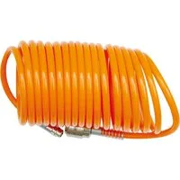 TRIZERATOP Druckluftschlauch Spiralschlauch 5x8 mm, 5 m mit Schnellkupplungen, 5