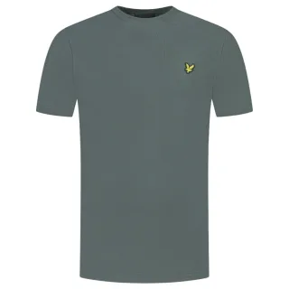 Tiefgrünes T-Shirt mit Lyle & Scott-Logo auf der Brust