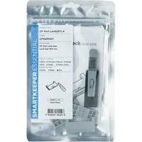 ESSENTIAL CF Port Lock (CF04) + Lock Key Mini (U04), Einsteckschloss Farbcode Grau, 4 Stück + 1 Schlüssel